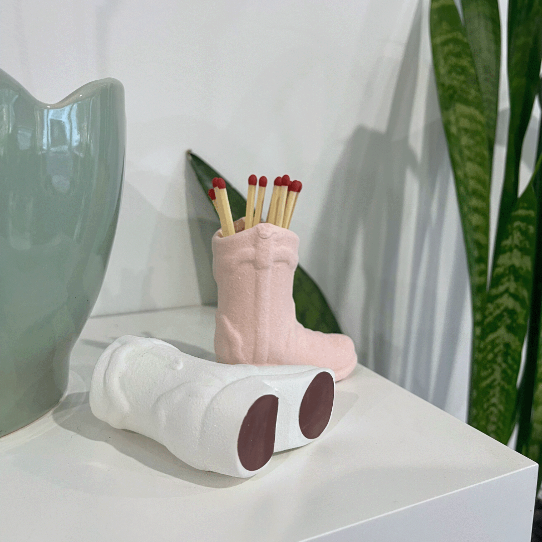 Cowboy Boot Match Holder - Marshmallow