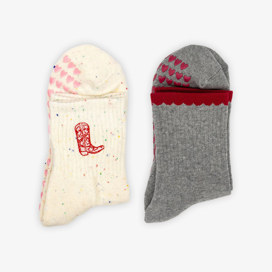 Pilates Grip Socks - 2 Pack