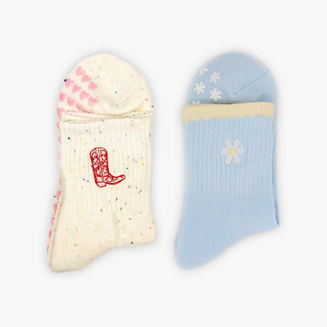 Pilates Grip Socks - 2 Pack