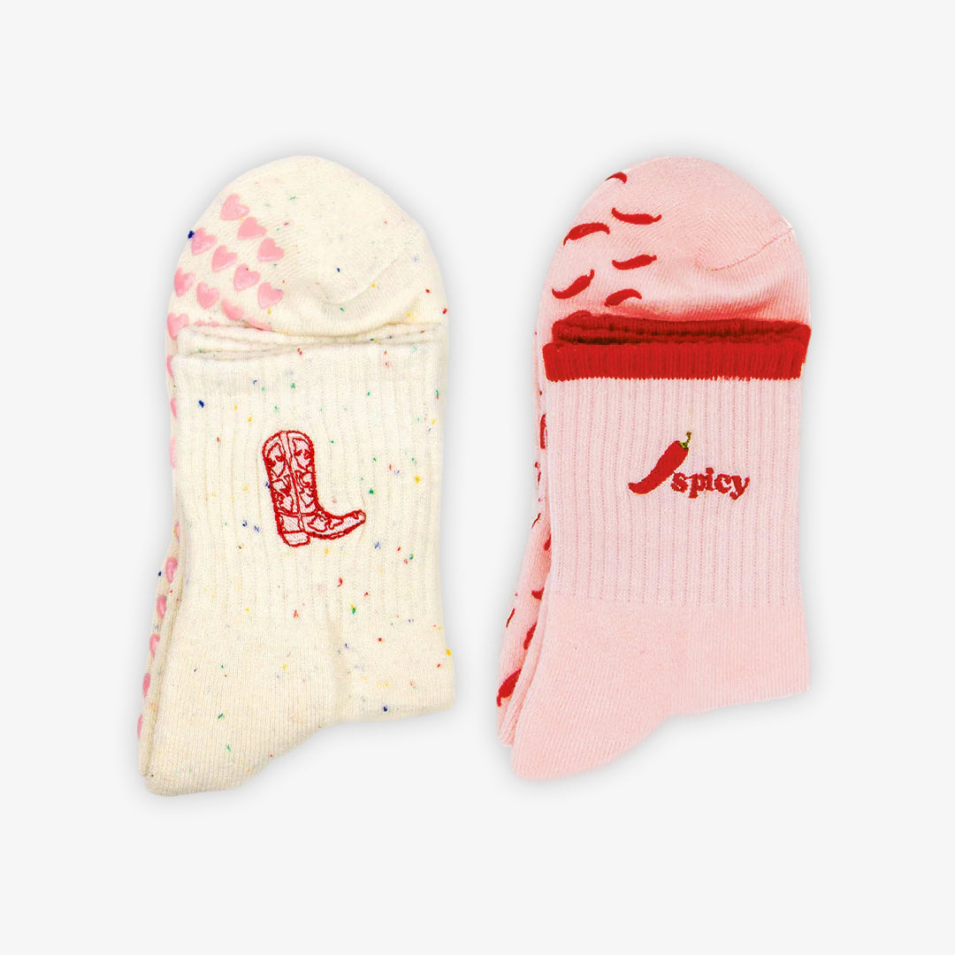 Pilates Grip Socks - 2 Pack