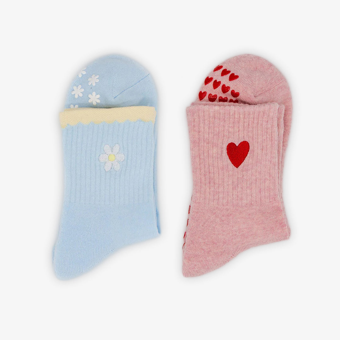 Pilates Grip Socks - 2 Pack