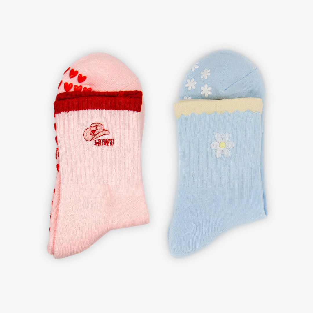 Pilates Grip Socks - 2 Pack