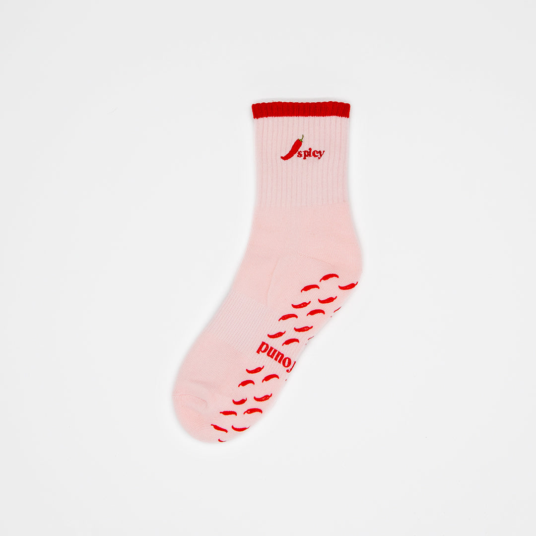 Pilates Grip Socks - Spicy Chilli
