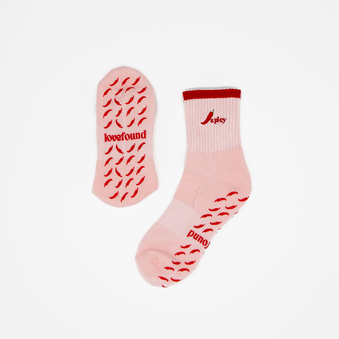 Pilates Grip Socks - Spicy Chilli