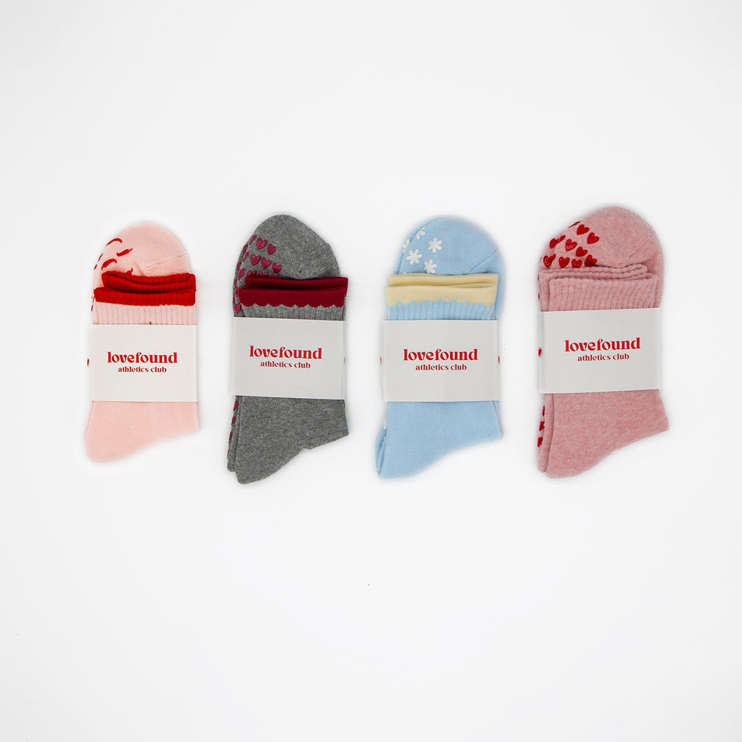 Pilates Grip Socks V2 - 4 Pack
