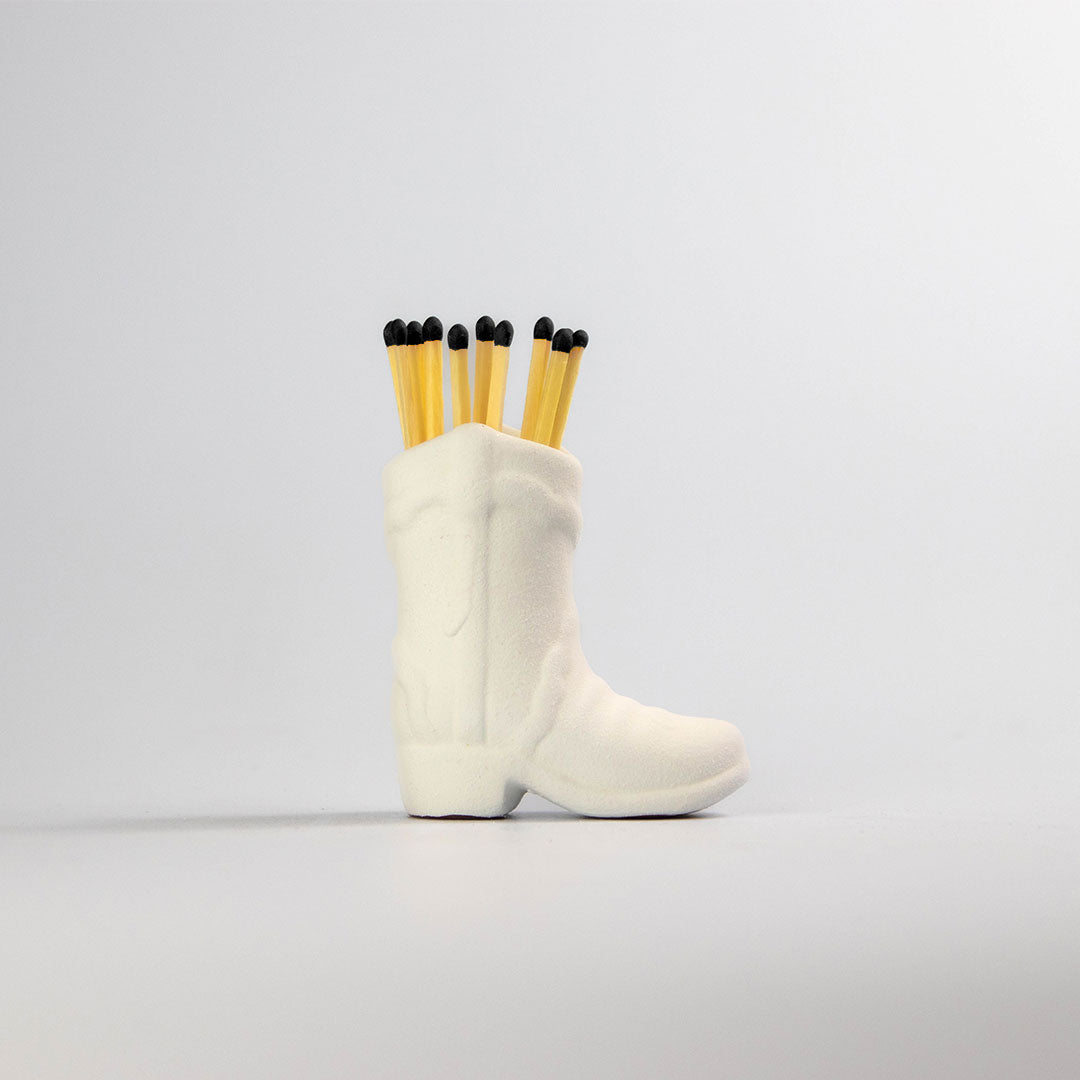 Cowboy Boot Match Holder - Blanc