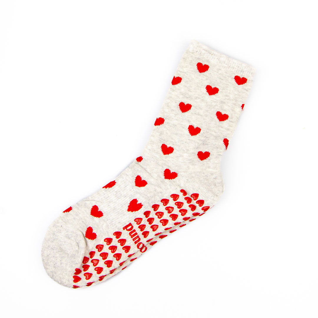 Pilates Grip Socks - Love Heart Marle