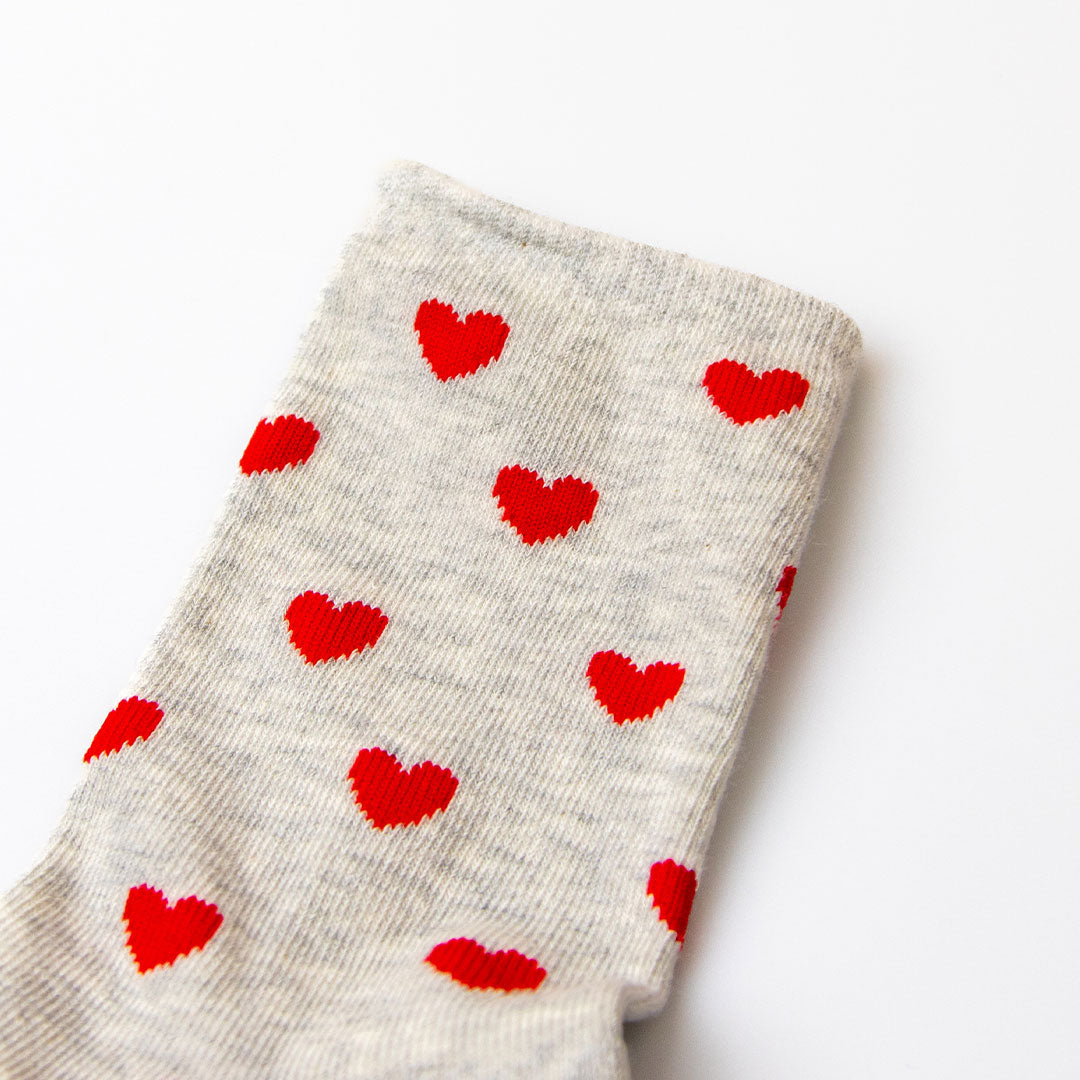 Pilates Grip Socks - Love Heart Marle