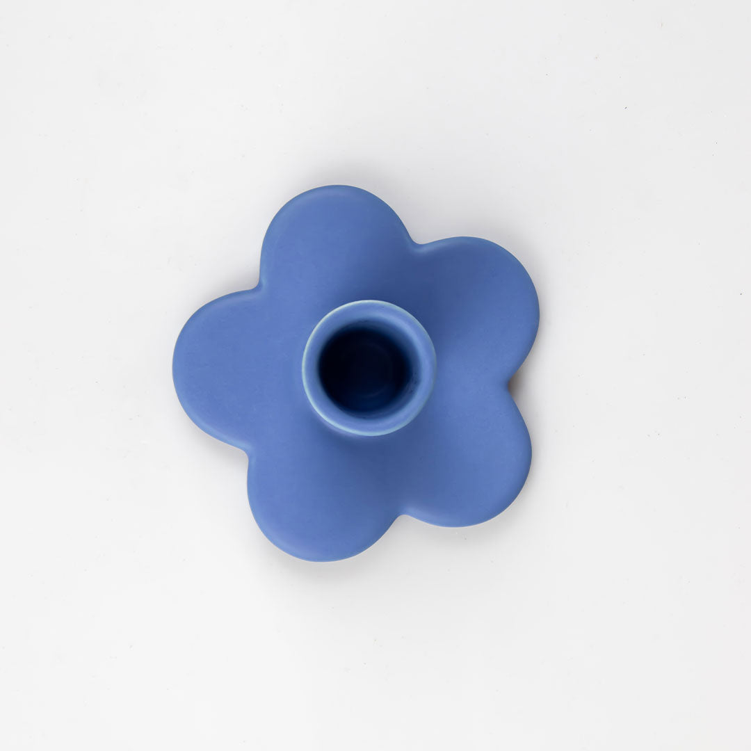 Bloom Candle Holder - Cobalt