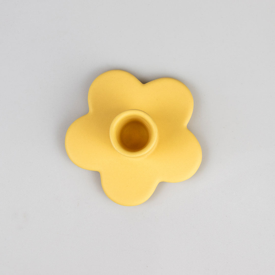 Bloom Candle Holder - Butter Yellow