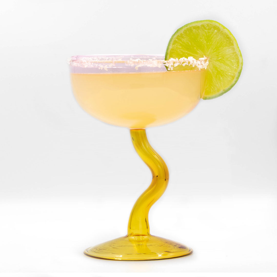 Curvy Cocktail Glass - Pink