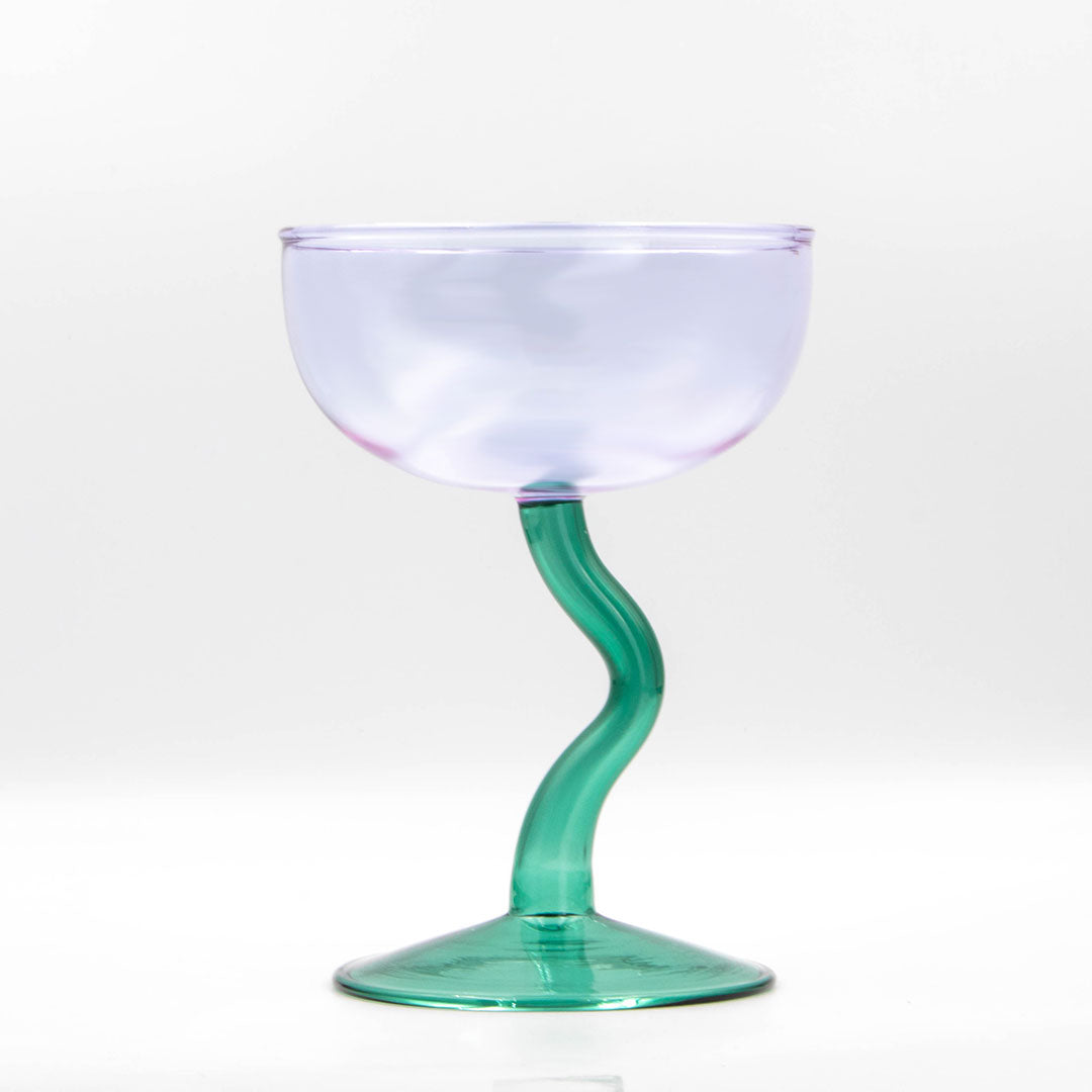 Curvy Cocktail Glass - Blue