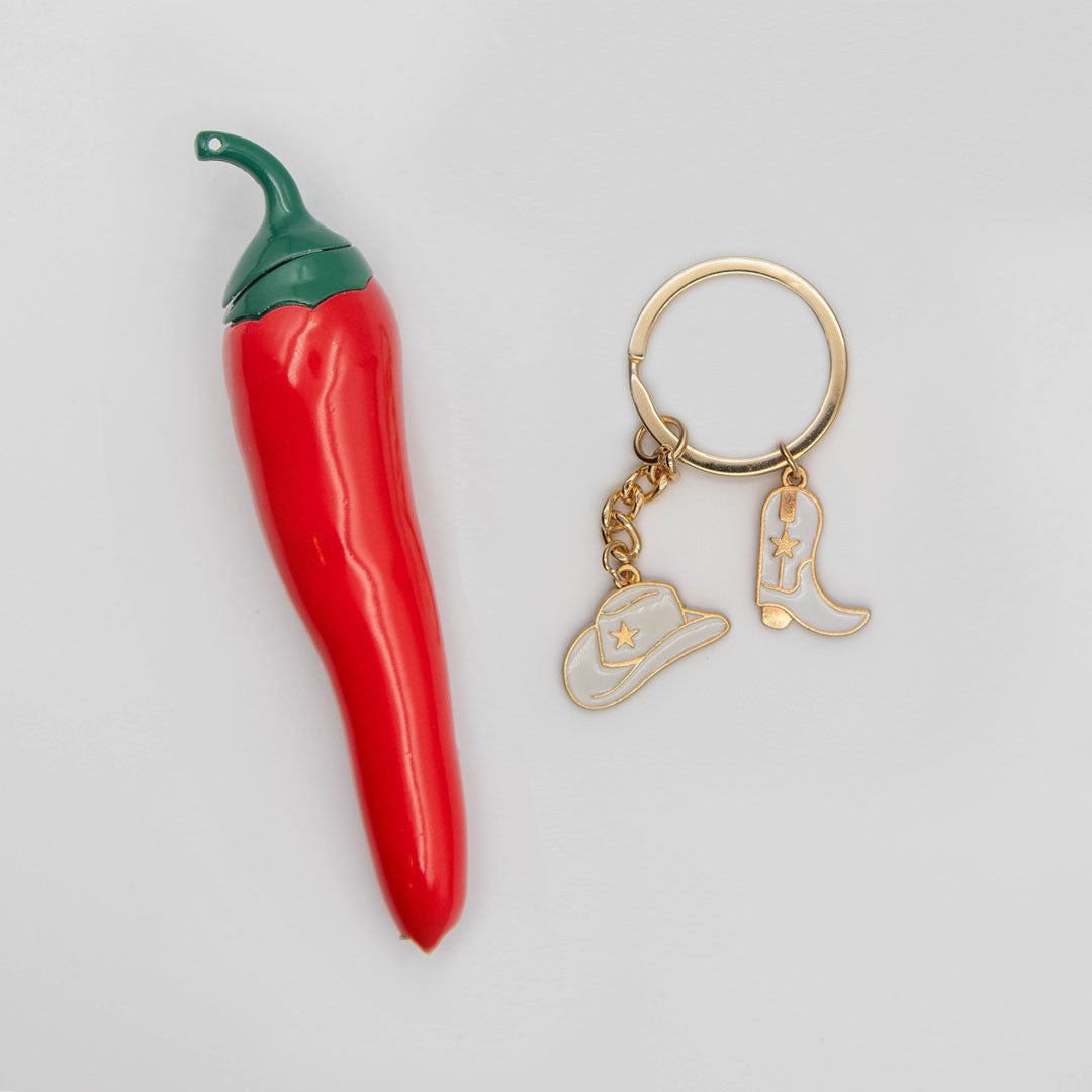 Howdy Keyring + Spicy Flame Red Chilli Lighter