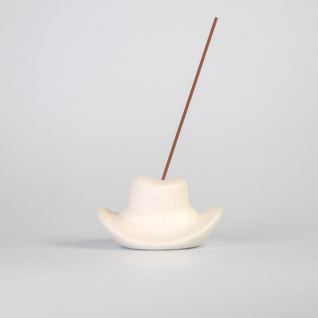 Howdy Cowboy Hat Incense Holder - Blanc