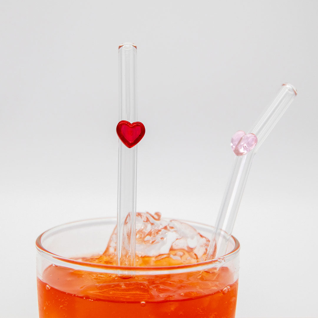 Sweetheart Glass Straw - 2 Pack