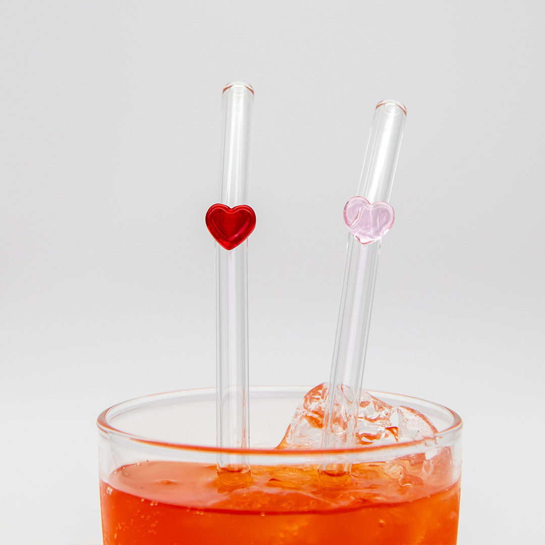 Sweetheart Glass Straw - 2 Pack