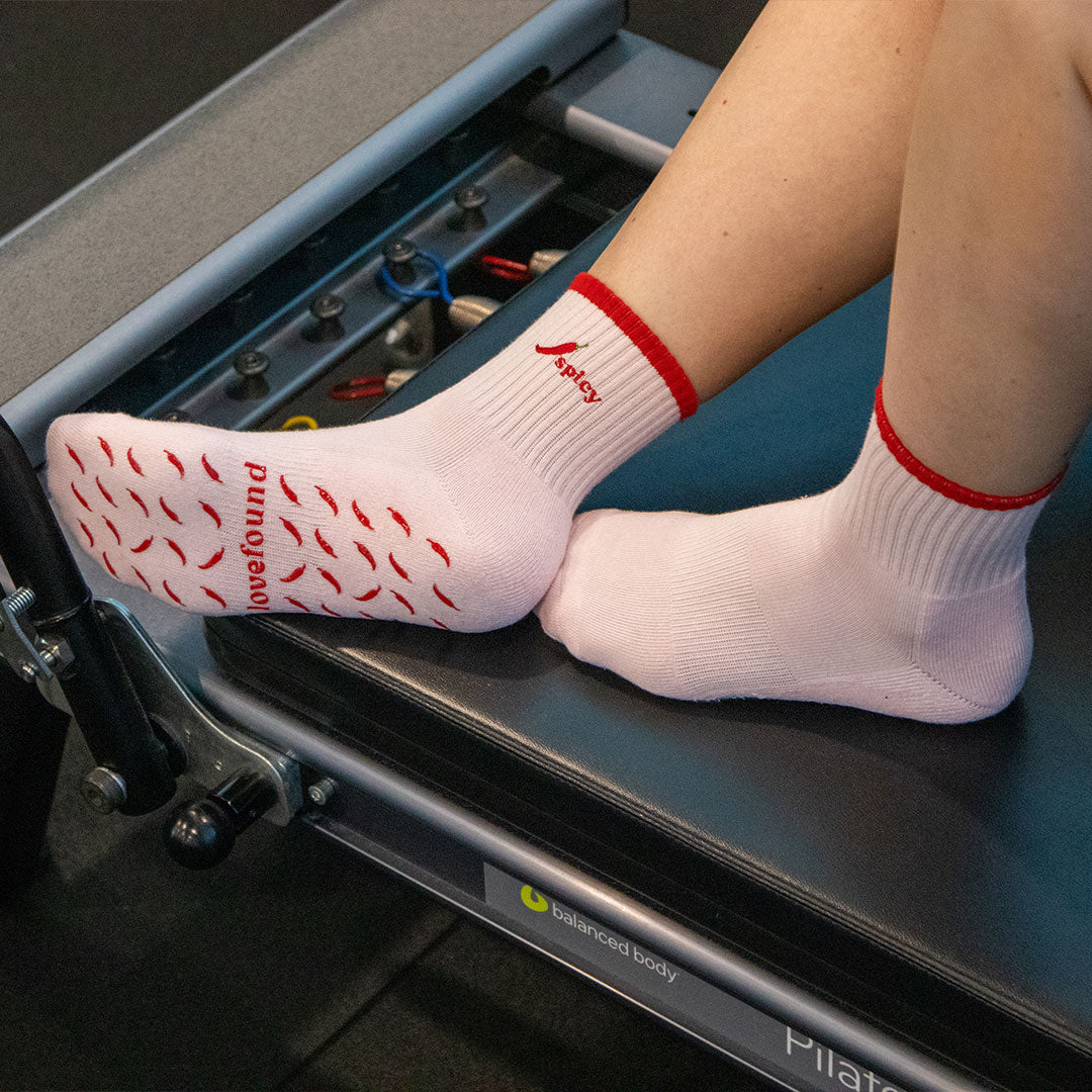 Pilates Grip Socks - Spicy Chilli