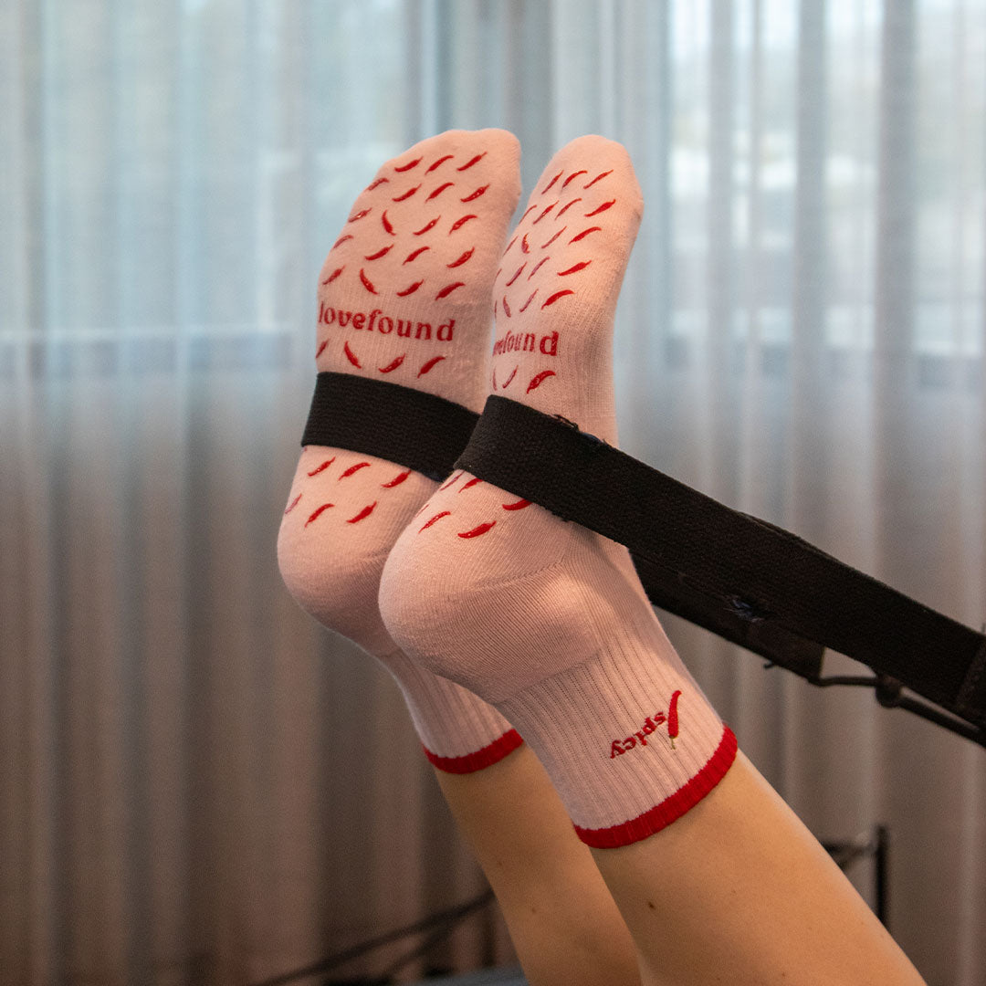 Pilates Grip Socks - Spicy Chilli