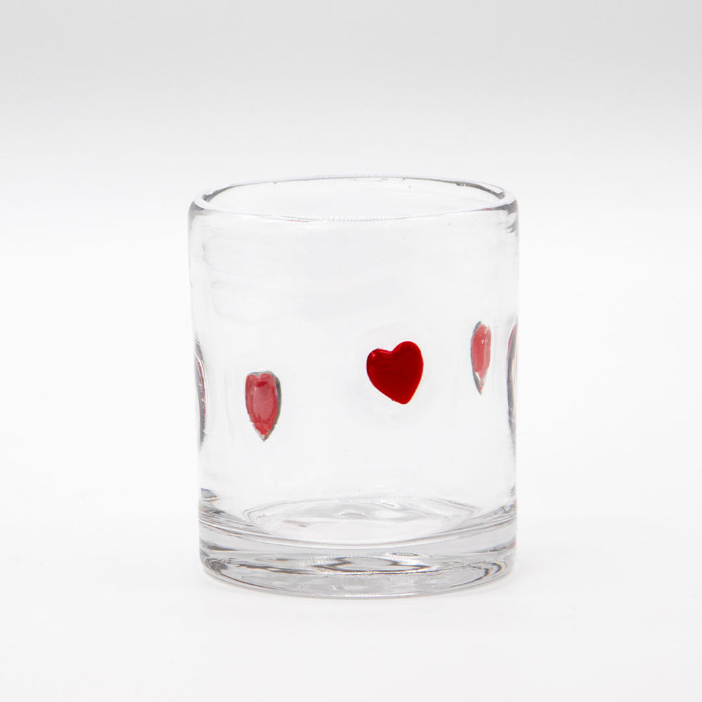 Iconic Glass Tumbler - Red Heart