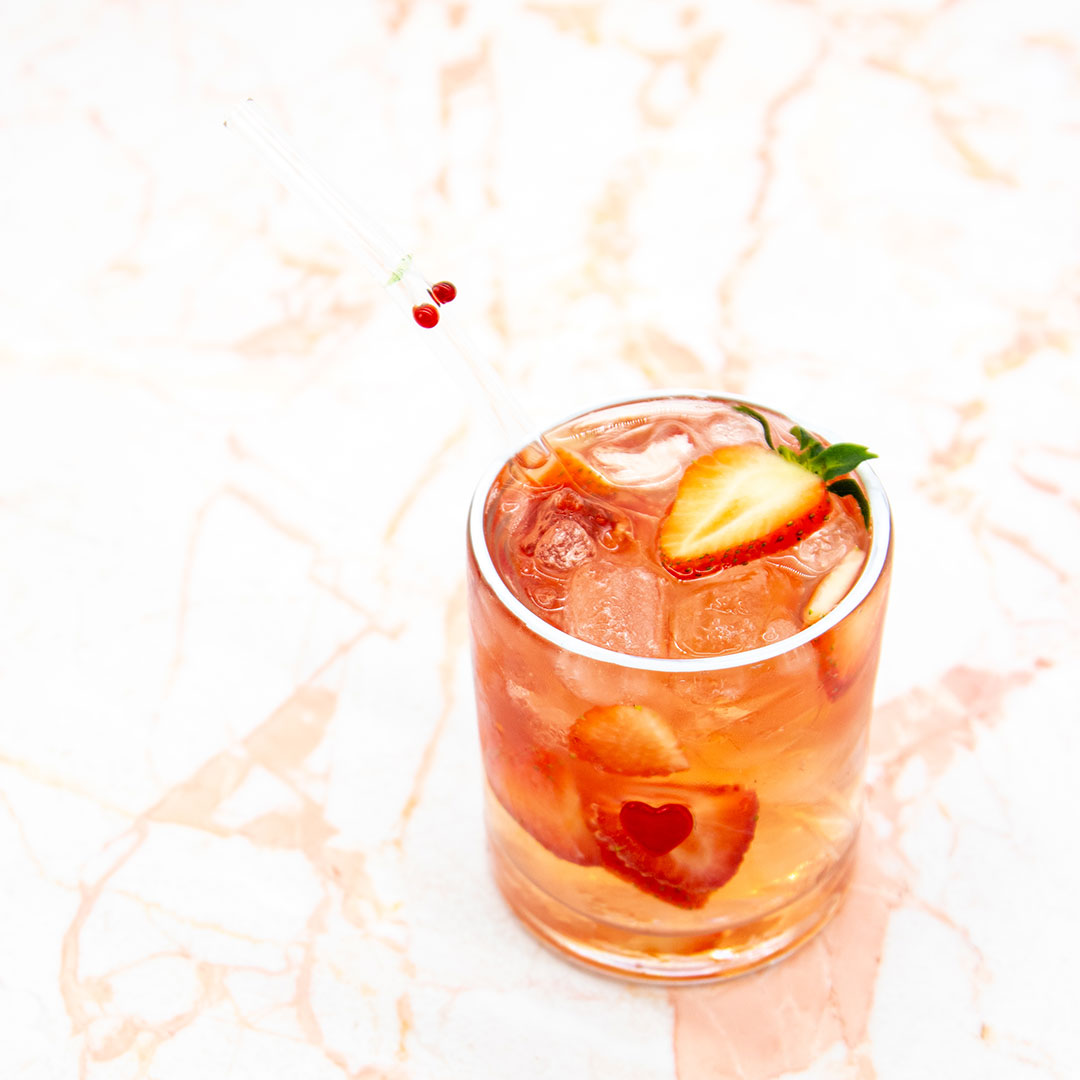 Iconic Glass Tumbler - Red Heart