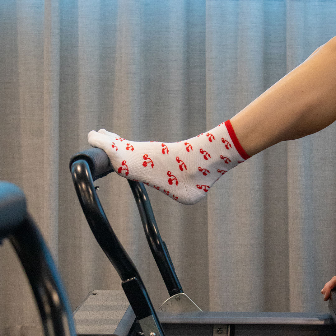 Pilates Grip Socks - Cherry Pie