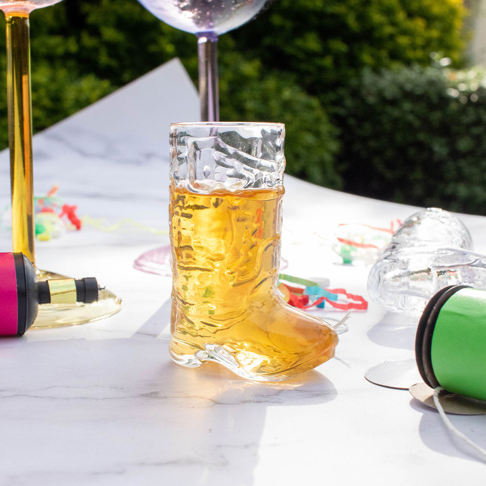 Glass Cowboy Boot Shot Glasses