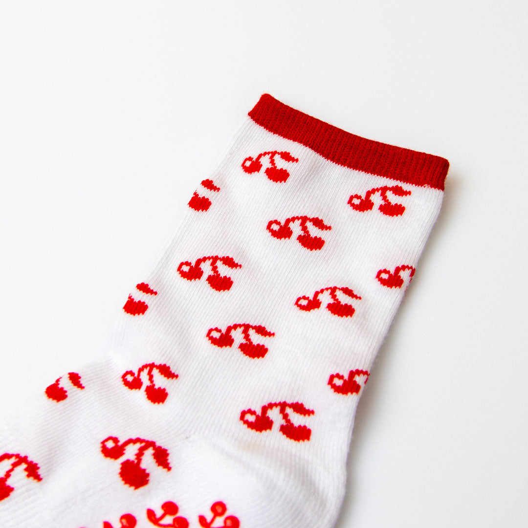 Pilates Grip Socks - Cherry Pie