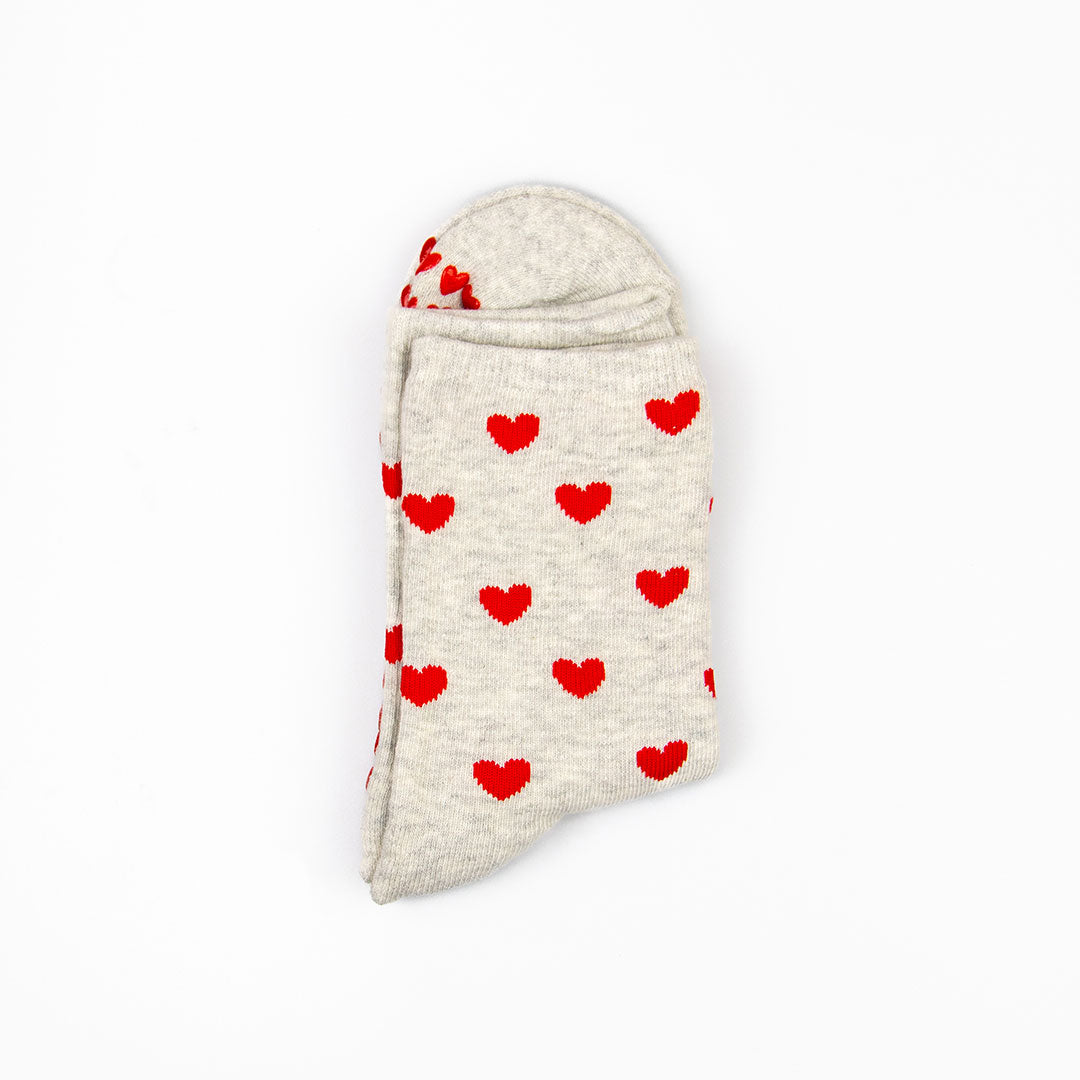 Pilates Grip Socks - Love Heart Marle