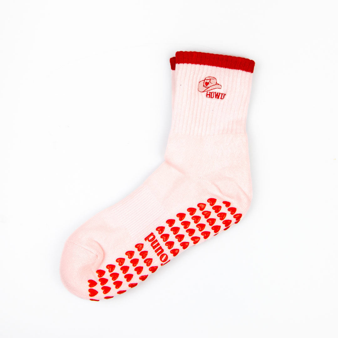 Pilates Grip Socks - Howdy Cowboy Hat