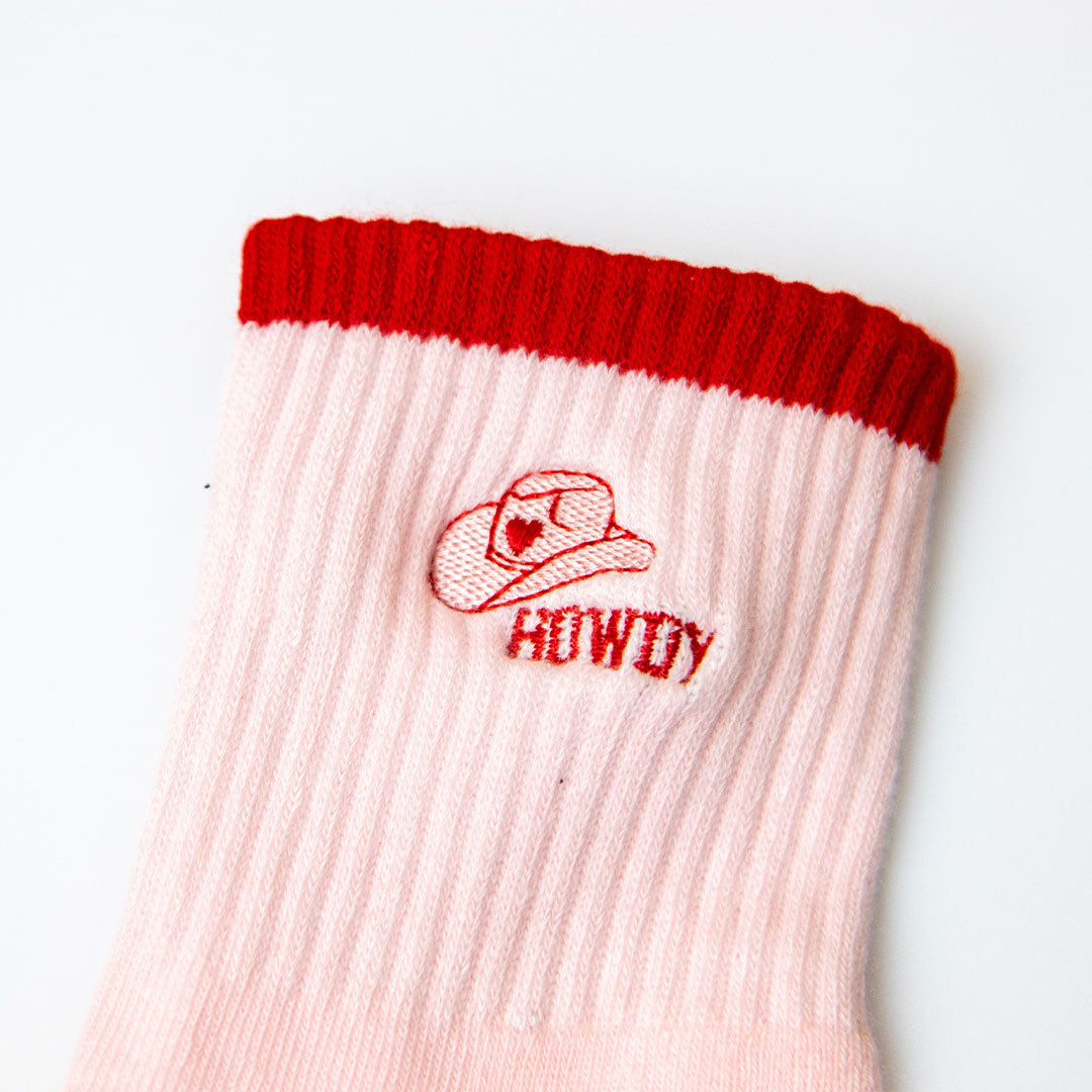 Pilates Grip Socks - Howdy Cowboy Hat