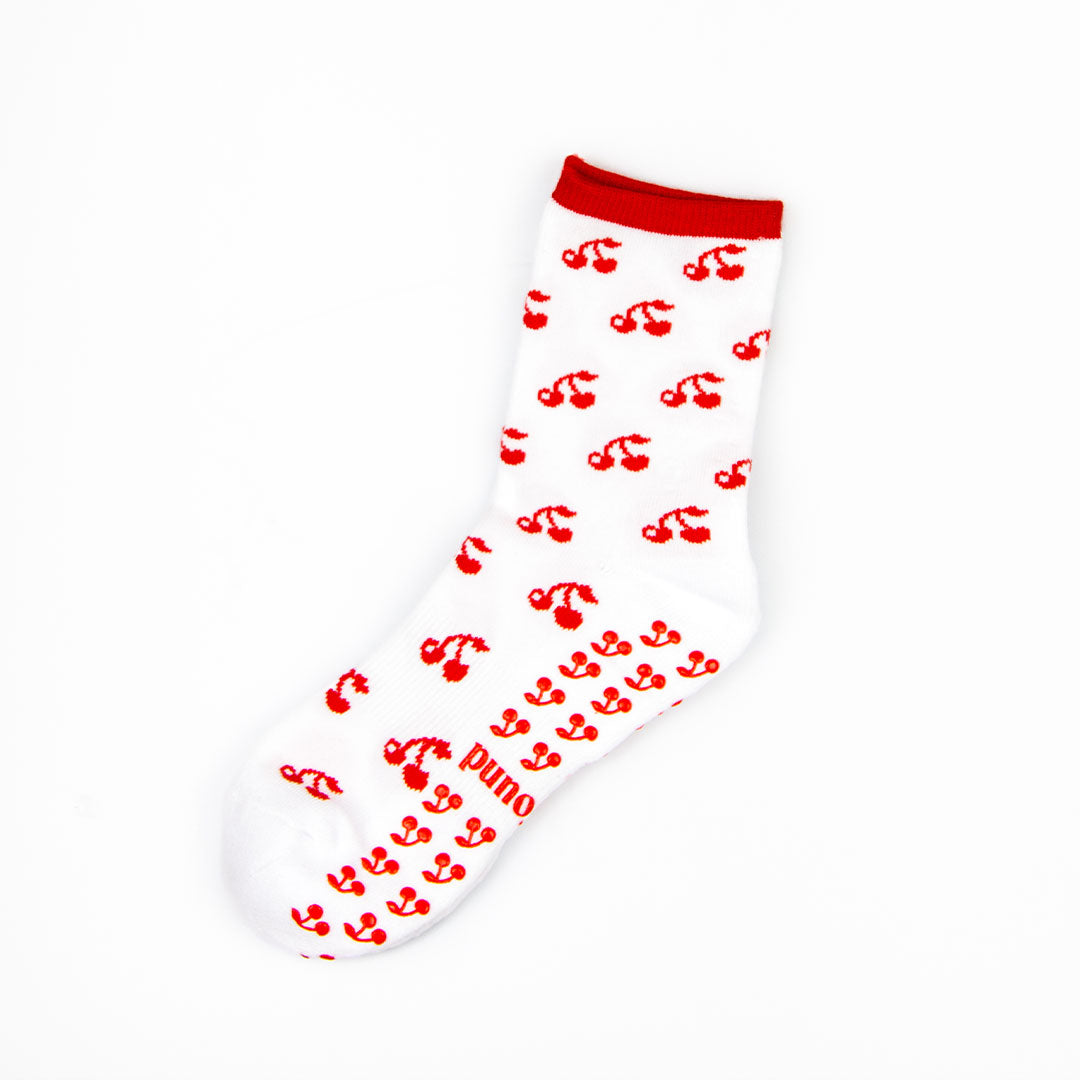 Pilates Grip Socks - Cherry Pie