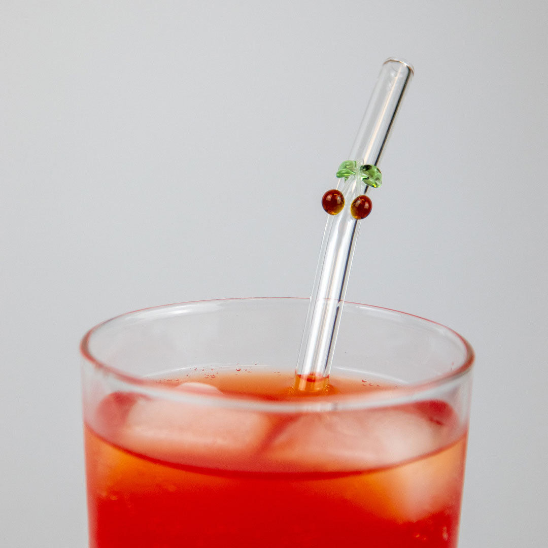 Cherry Pie Glass Straw - 2 Pack