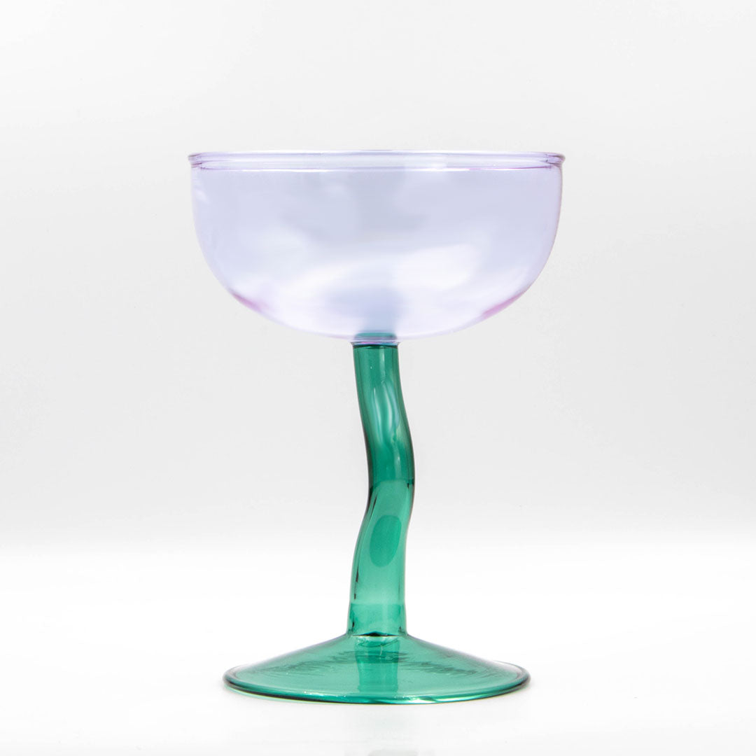 Curvy Cocktail Glass - Blue