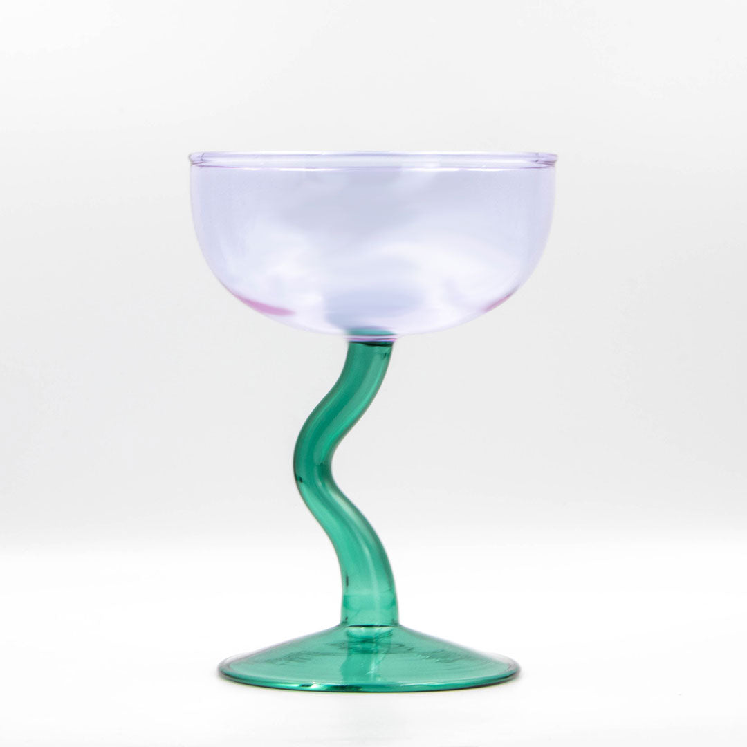 Curvy Cocktail Glass - Blue