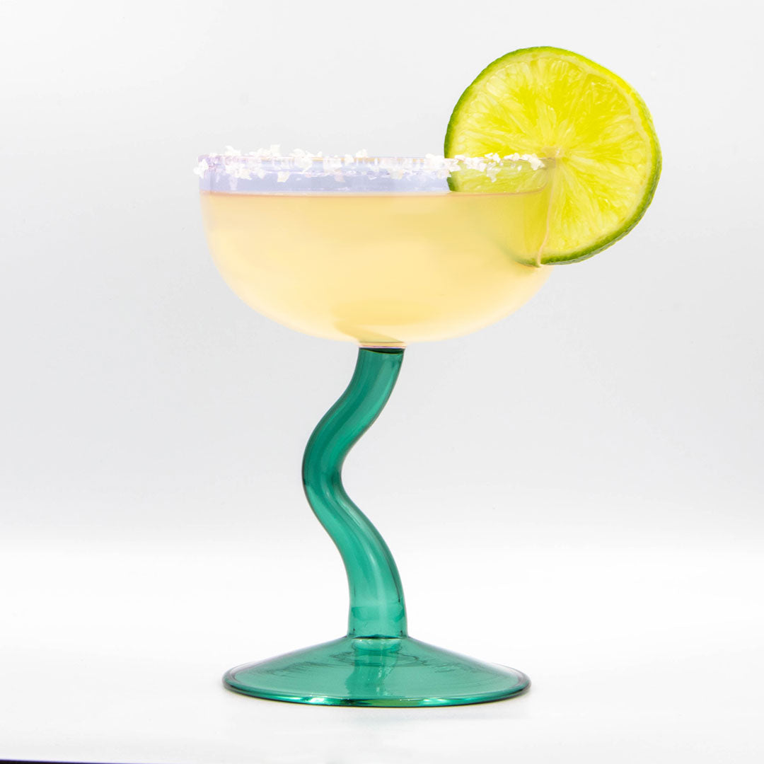 Curvy Cocktail Glass - Blue