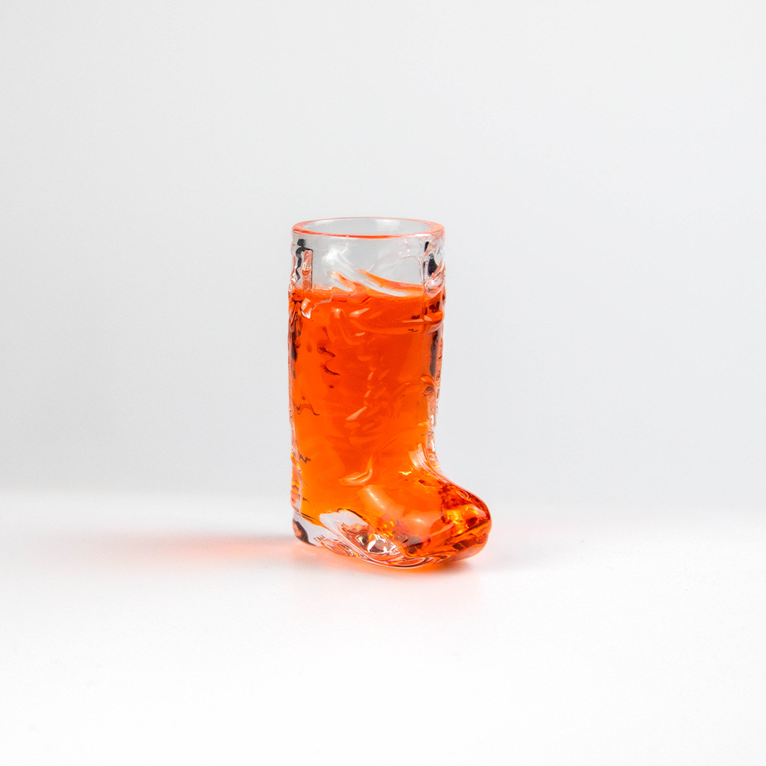 Glass Cowboy Boot Shot Glasses