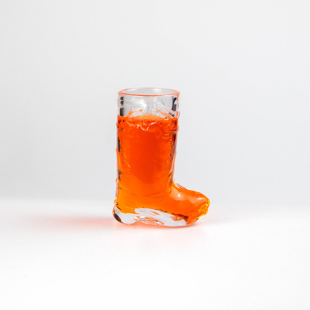 Glass Cowboy Boot Shot Glasses