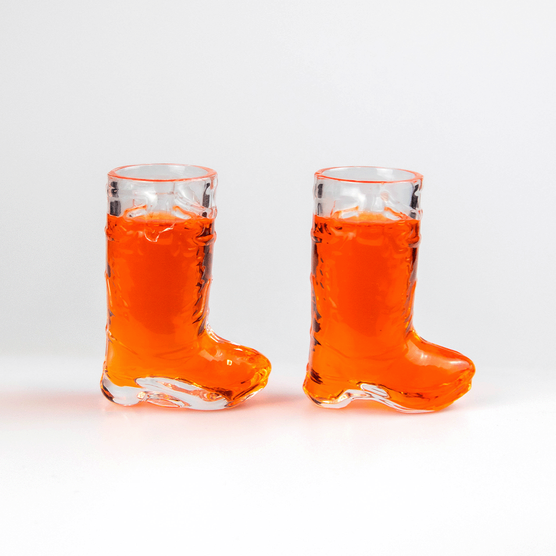 Glass Cowboy Boot Shot Glasses