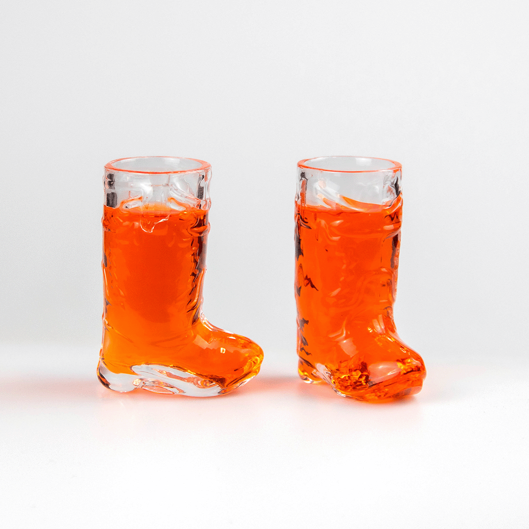 Glass Cowboy Boot Shot Glasses