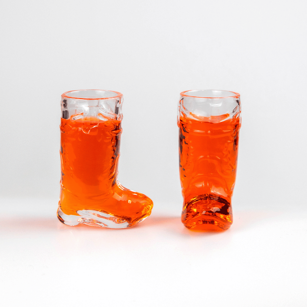 Glass Cowboy Boot Shot Glasses