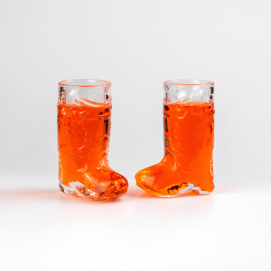 Glass Cowboy Boot Shot Glasses