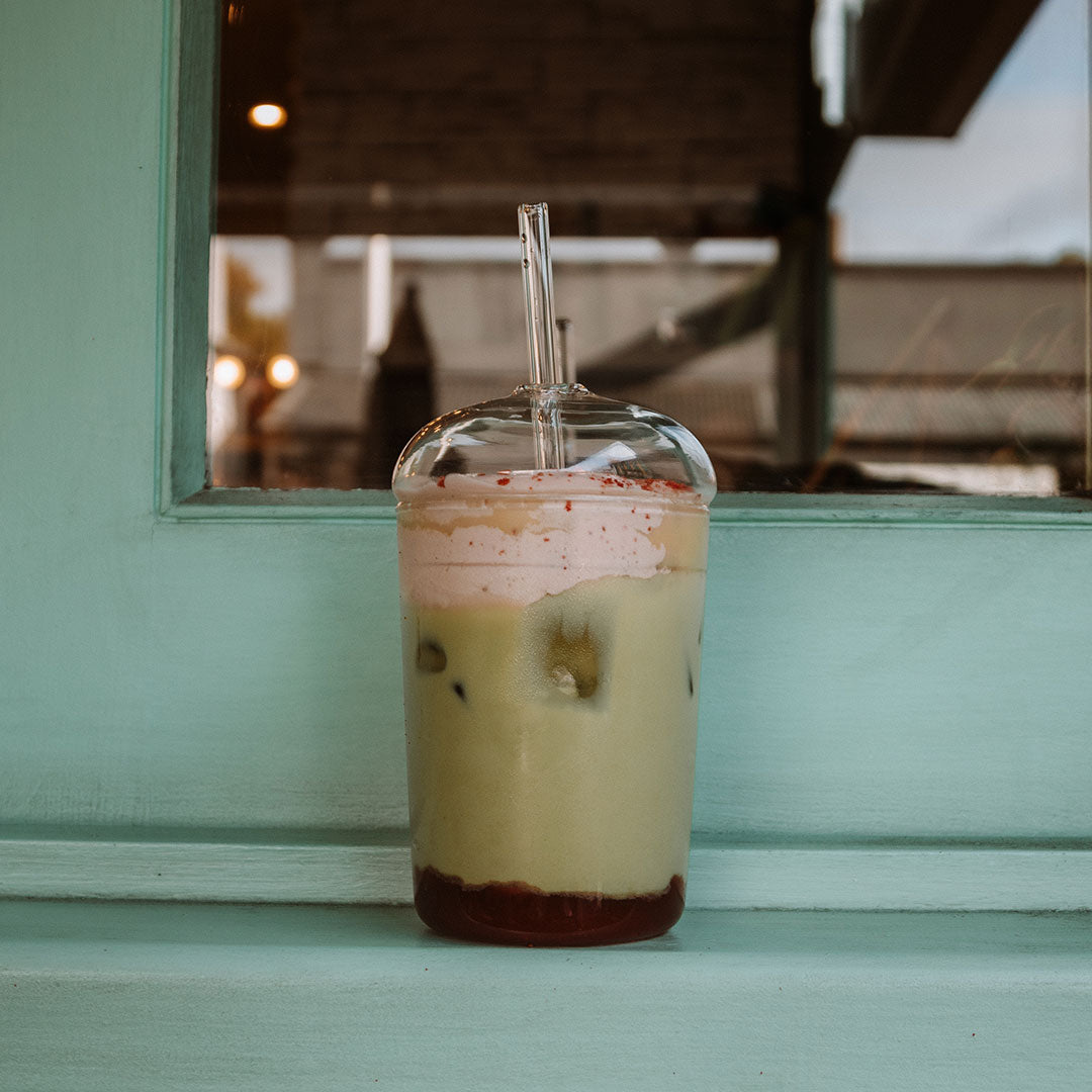 Glass Iced Coffee Travel Cup