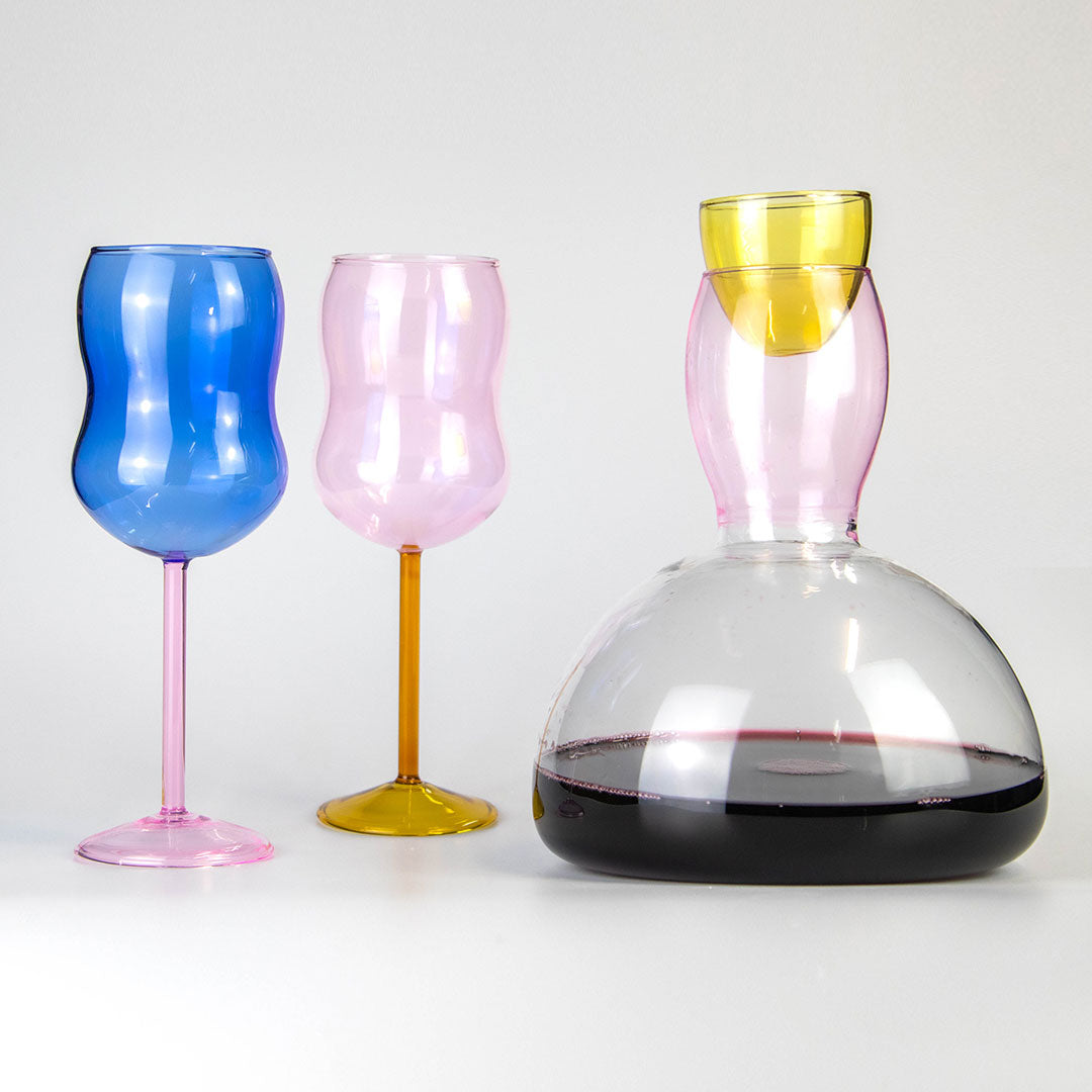 Party Starter Glass Decanter - Pink