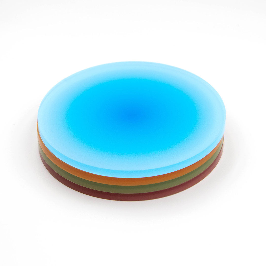 Aura Acrylic Coaster - Blue