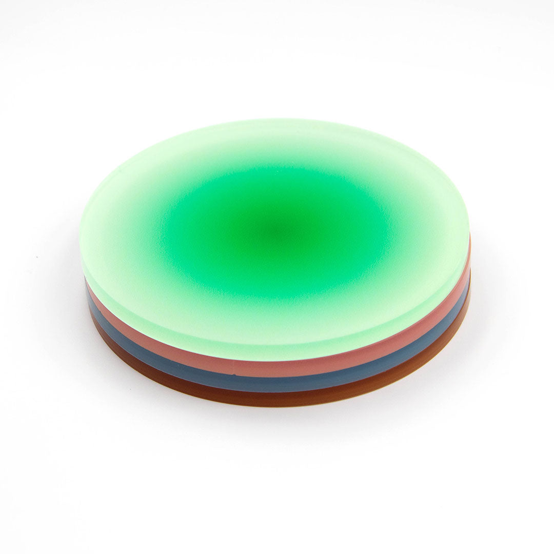 Aura Acrylic Coaster - Green