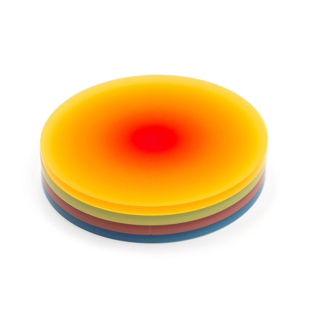 Aura Acrylic Coaster - Orange