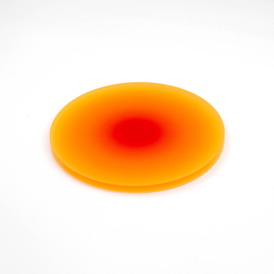 Aura Acrylic Coaster - Orange