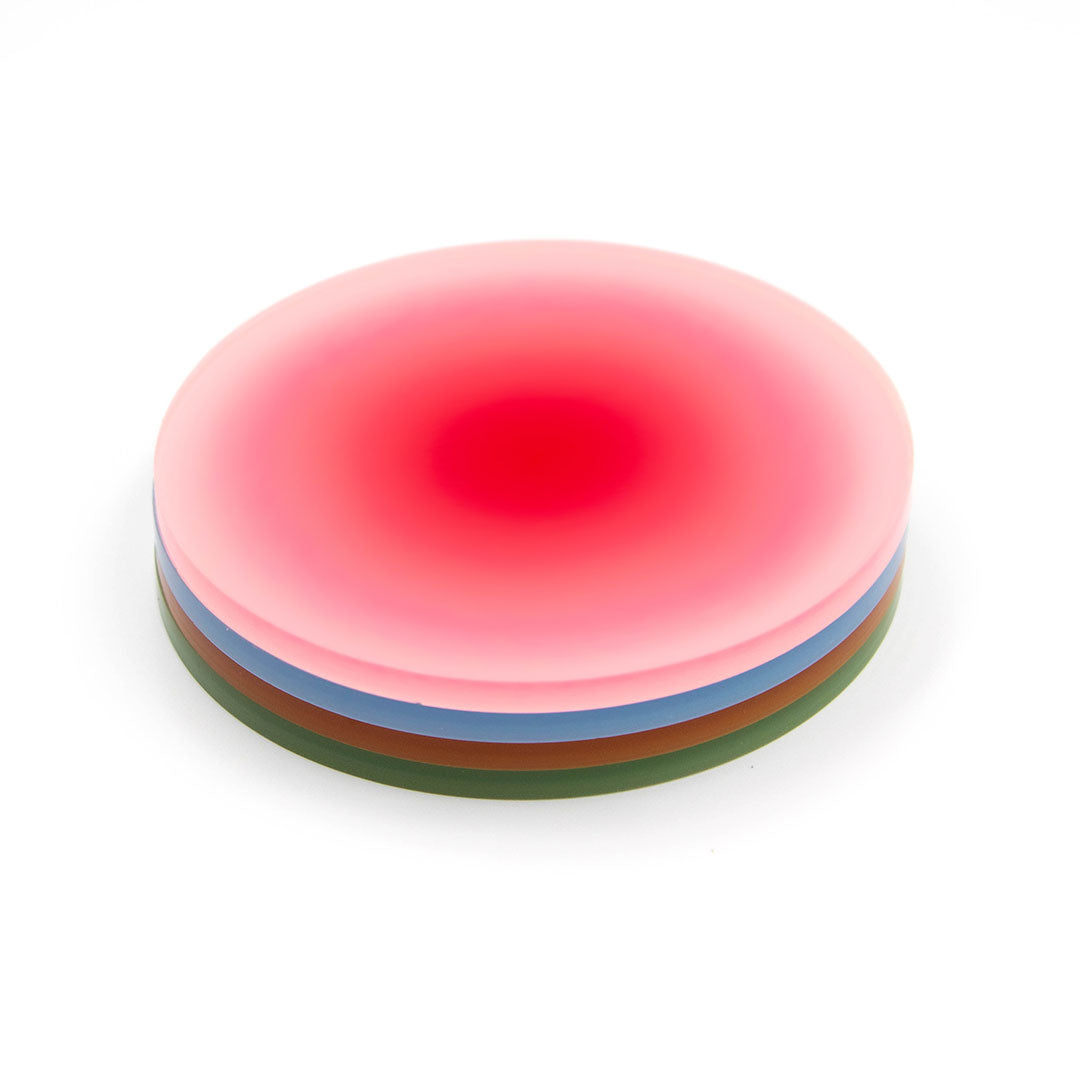 Aura Acrylic Coaster - Red