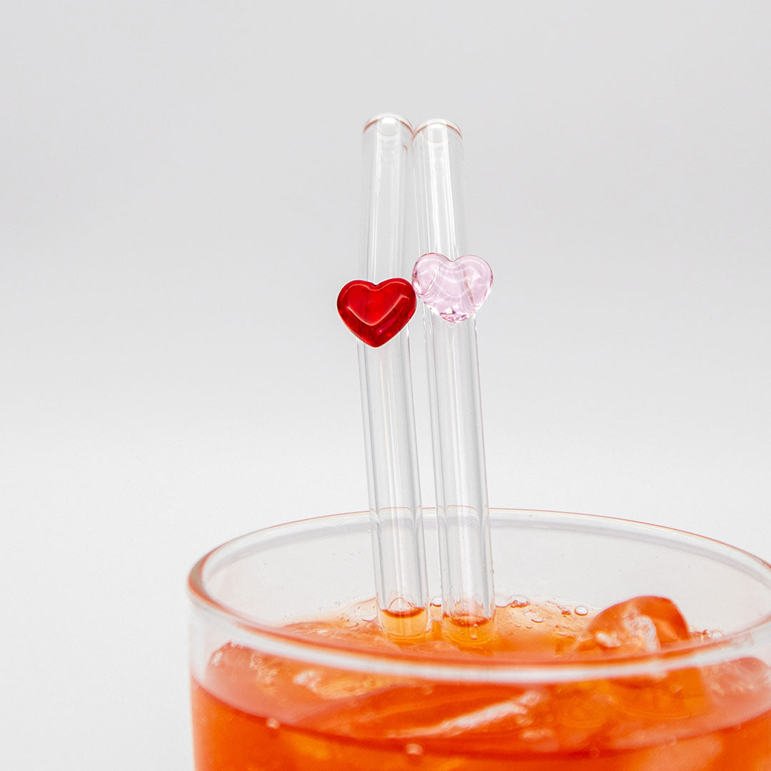 Sweetheart Glass Straw - 2 Pack